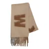 Marni Maxi Logo Scarf In Brown