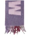 Marni Women's Scarf With Logo In Purple