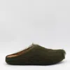 Marni Green Long-haired Calfskin Footbed Sabot