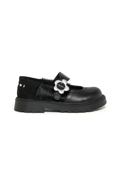 MARNI MARY JANE SHOES WITH FLOWER BUCKLE