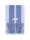 Marni Men Wool Scarf In Blue