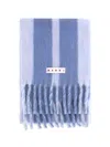Marni Men Wool Scarf In Blue