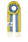 Marni Wool Blend Scarf With Embroidered Edges In Multi