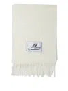 Marni Fringed White Alpaca Scarf In Neutral