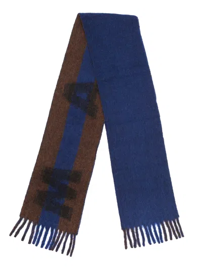 Marni Sciarpa In Alpaca In Navy