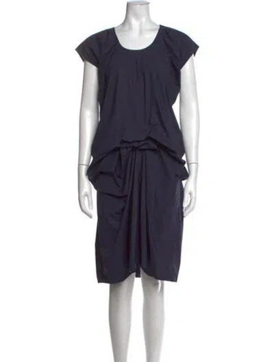 Pre-owned Marni Scoop Neck Knee-length Dress In Blue