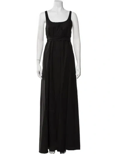 Pre-owned Marni Scoop Neck Long Dress In Black