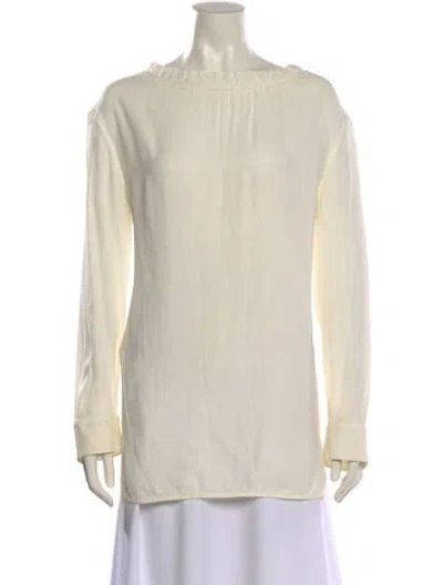 Pre-owned Marni Scoop Neck Long Sleeve Tunic In Neutral