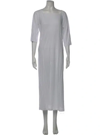 Pre-owned Marni Scoop Neck Midi Length Dress In Gray