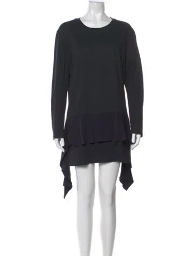 Pre-owned Marni Scoop Neck Mini Dress In Blue