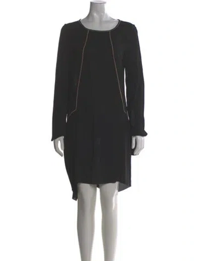 Pre-owned Marni Scoop Neck Mini Dress In Gray