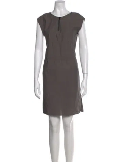 Pre-owned Marni Scoop Neck Mini Dress In Gray