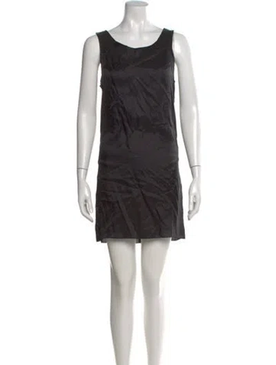Pre-owned Marni Scoop Neck Mini Dress In Gray