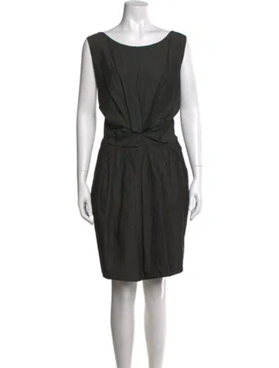 Pre-owned Marni Scoop Neck Mini Dress In Gray