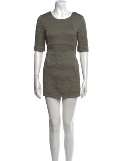 Pre-owned Marni Scoop Neck Mini Dress In Green