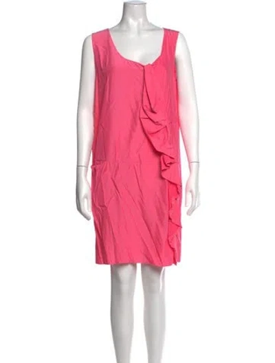Pre-owned Marni Scoop Neck Mini Dress In Pink