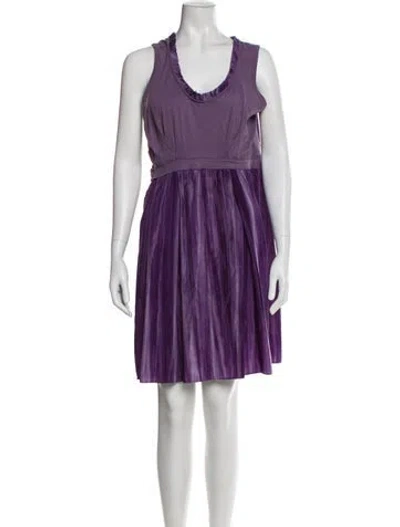 Pre-owned Marni Scoop Neck Mini Dress In Purple
