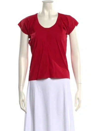 Pre-owned Marni Scoop Neck Short Sleeve T-shirt In Red