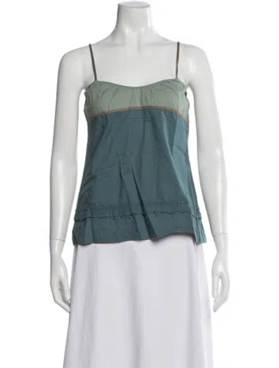 Pre-owned Marni Scoop Neck Sleeveless Top In Blue
