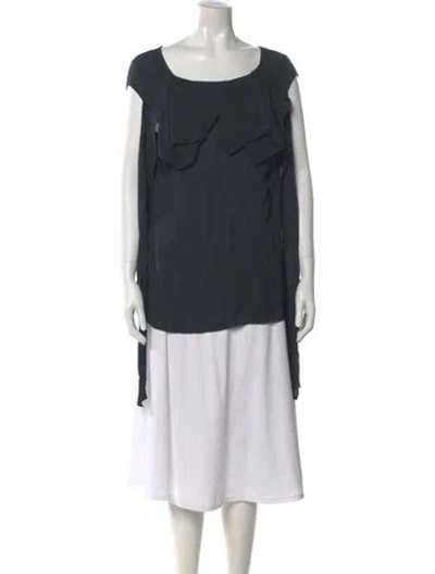 Pre-owned Marni Scoop Neck Sleeveless Top In Green