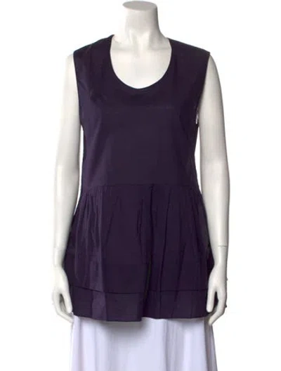 Pre-owned Marni Scoop Neck Sleeveless Tunic In Purple