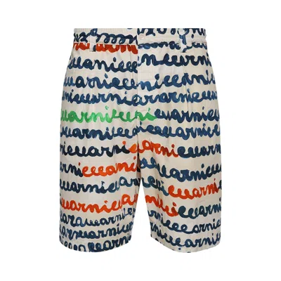 Pre-owned Marni Scribble Logo Shorts 'ivory' | White | Men's Size 48