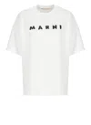 Marni Women Logo Short-sleeved Cotton T-shirt In White