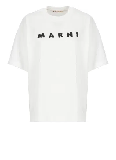 MARNI MARNI SCRIBBLED LOGO T-SHIRT