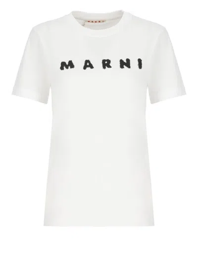 MARNI MARNI SCRIBBLED LOGO T-SHIRT