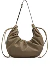 Marni Scrunchie Leather Shoulder Bag