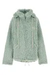 Marni Sea Green Eco Fur Coat