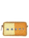 Marni Seaside Logo-embroidered Woven Crossbody Bag In Multi