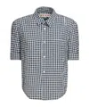 Marni Seersucker Checked Shirt In Black