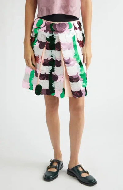 Marni Sequin Check Skirt In Multi