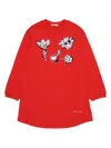 Marni Sequin Embroidery Sweatshirt-dress In Red