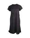 Marni Sequin Hem Midi Dress In Black Cotton In Black
