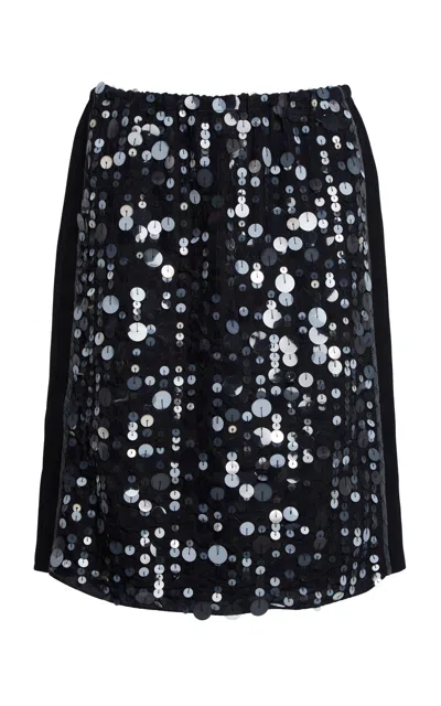 Marni Sequined Midi Skirt In Black
