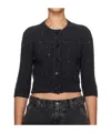 Marni Sequined Round-neck Knitted Cardigan In Black