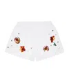 Marni Kid - Fleece Shorts With Floral Graphics In White