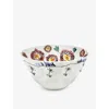 Marni Serax X  Anemone Milk Floral-motif Bone-china Serving Bowl 12cm Set Of Two