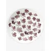 Marni Serax X  Viola Prugna Flower-motif Bone-china Deep Plate 26cm Set Of Two