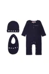 Marni Logo-print Babygrow Set (three Piece Set) In Blue