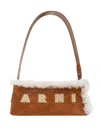 Marni Shearling Baguette Museum Bag In Multi