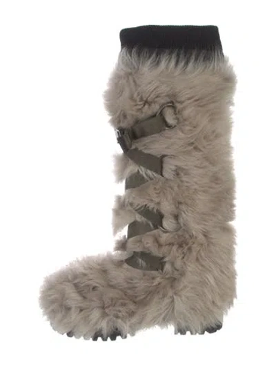 Pre-owned Marni Shearling Boots In Neutral