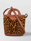 Marni Shearling Bucket Bag Leopard Print In Animal Print