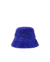 Marni Shearling Bucket Hat In Blue