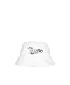 Marni White Logo Bucket Hat In White