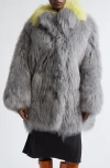 Marni Shearling Coat In Gray
