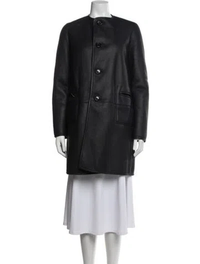 Pre-owned Marni Shearling Coat W/ Tags In Black