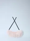 Marni Shearling Self-tie Scarf In Pink